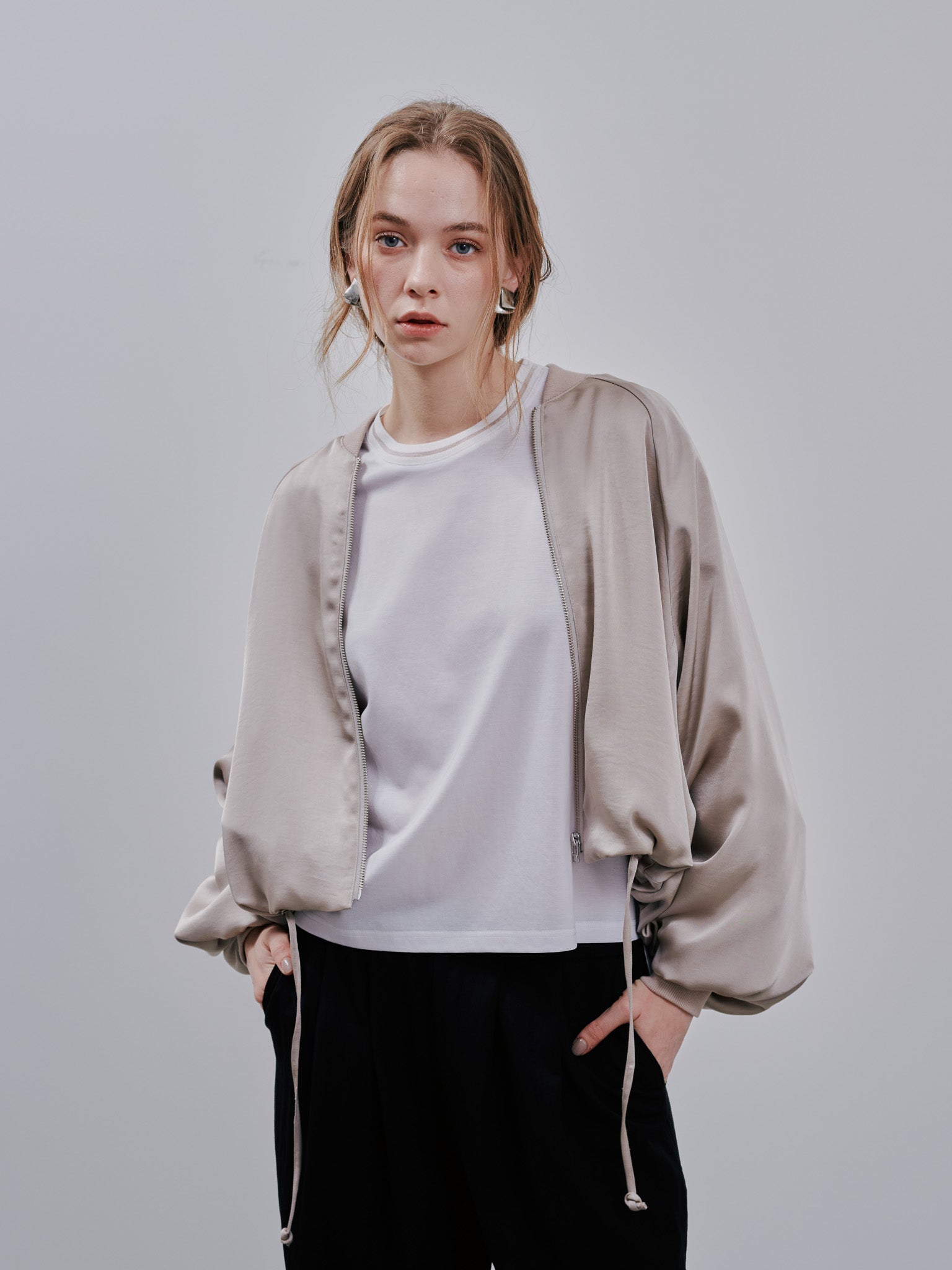 Zip Blouson[603342]light beige(03)