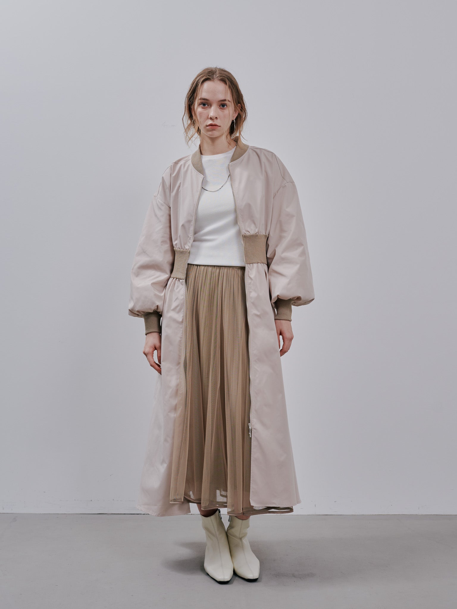 Waist Rib Long Coat[603363]beige(05)