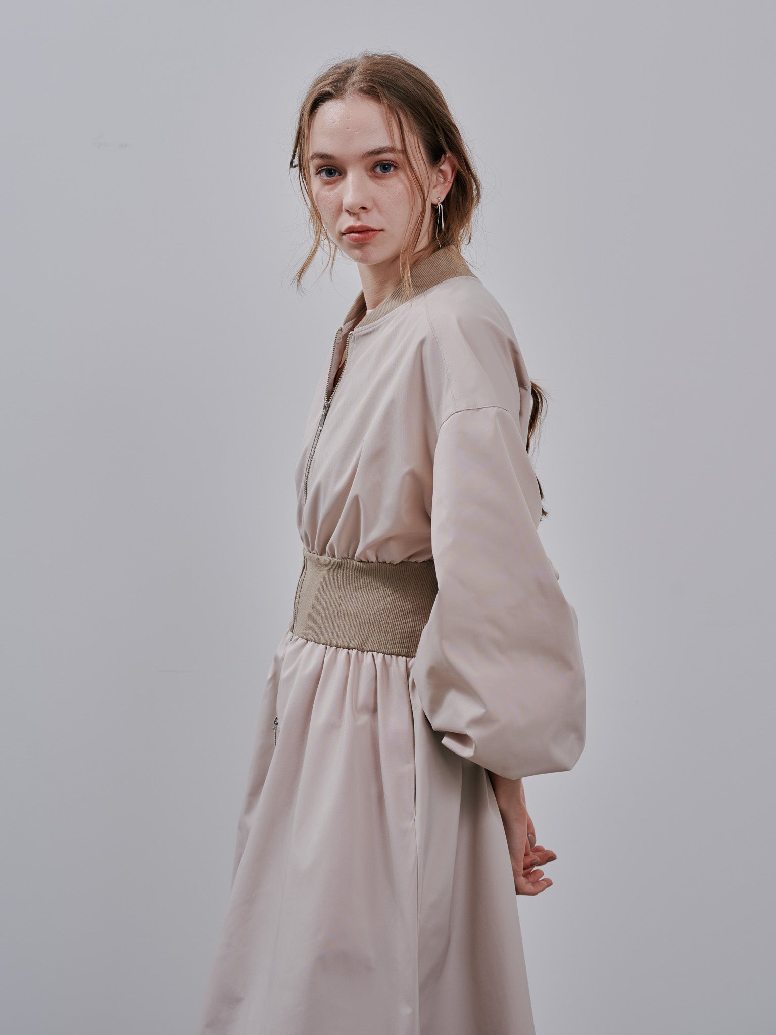 Waist Rib Long Coat[603363]beige(05)