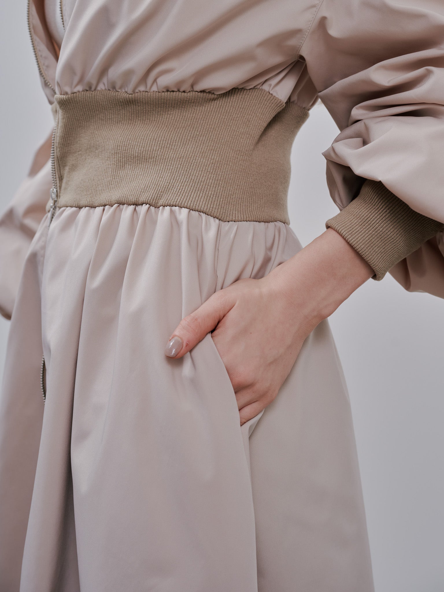 Waist Rib Long Coat[603363]beige(05)