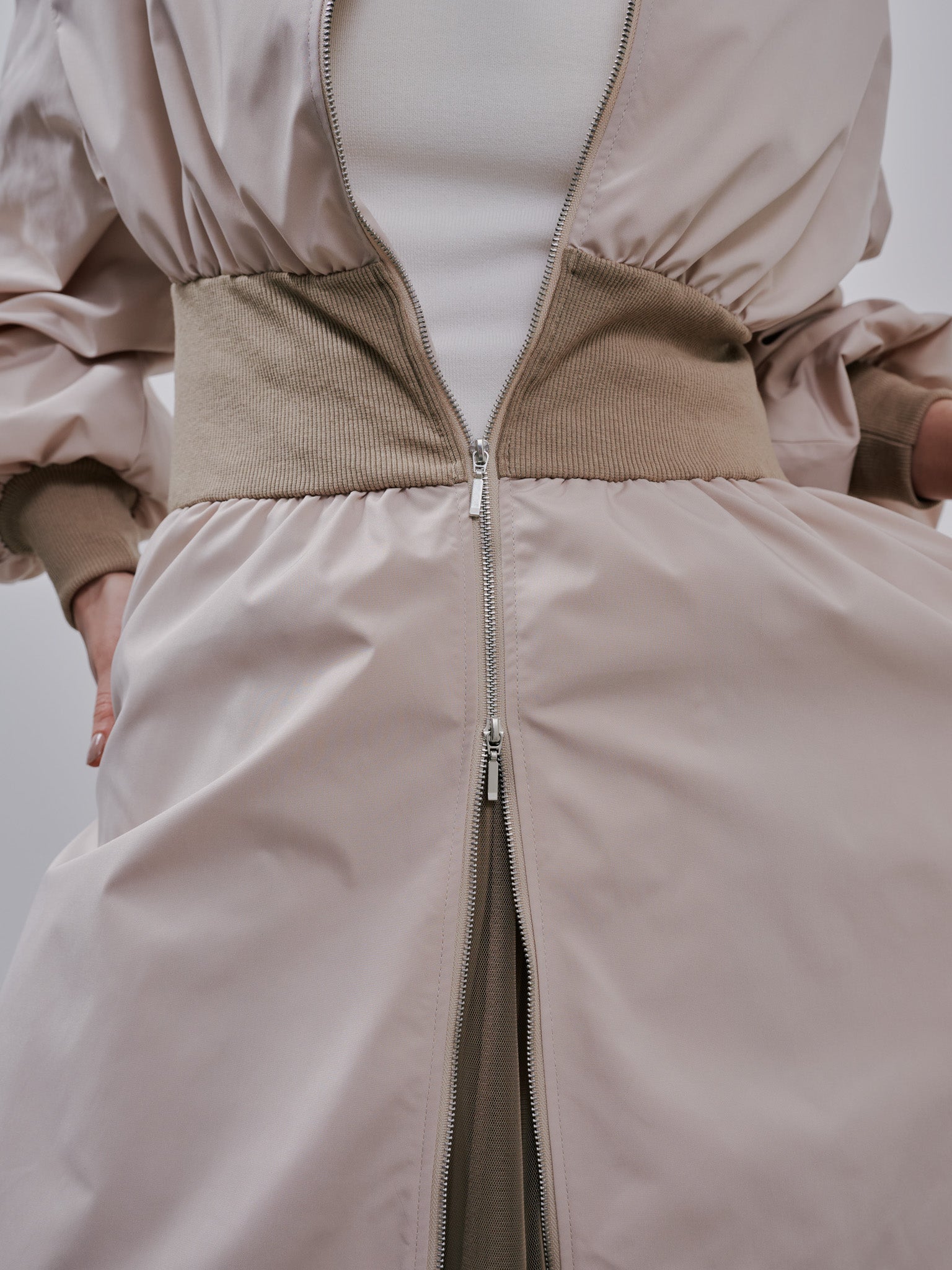 Waist Rib Long Coat[603363]beige(05)