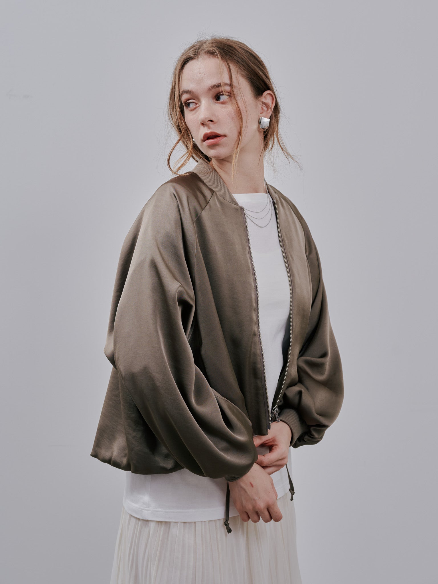 Zip Blouson[603342]mocha beige(07)