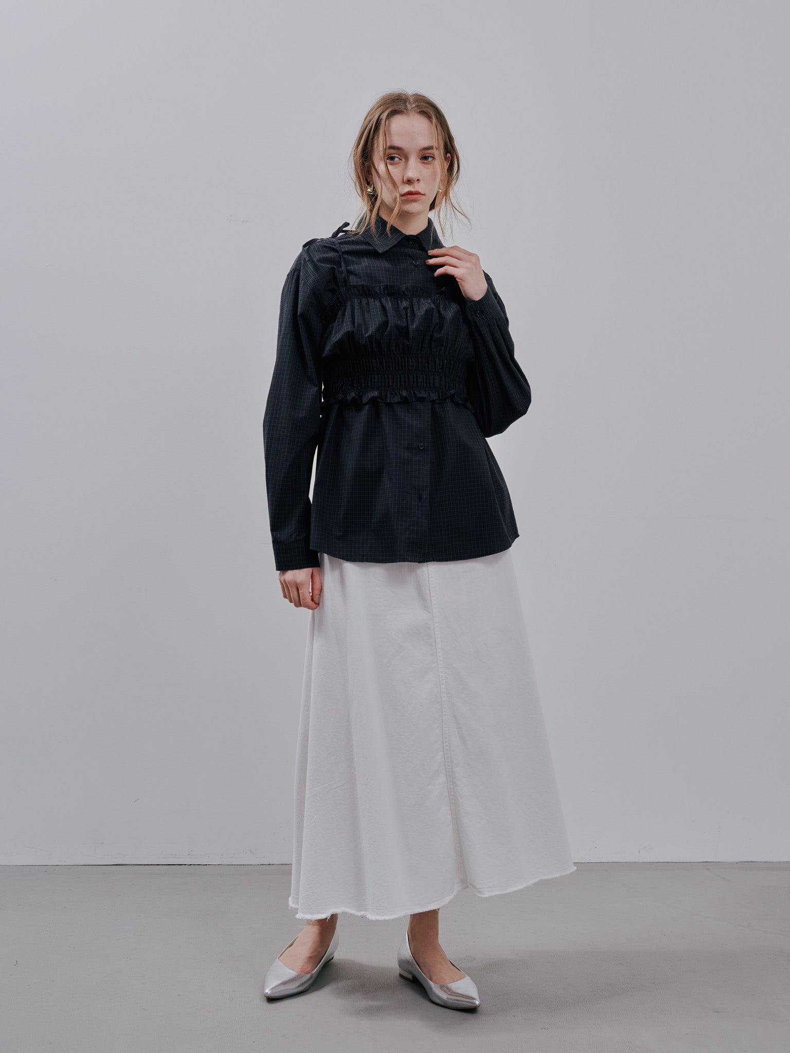 Layered Bustier Shirt Set[603374]black(99)