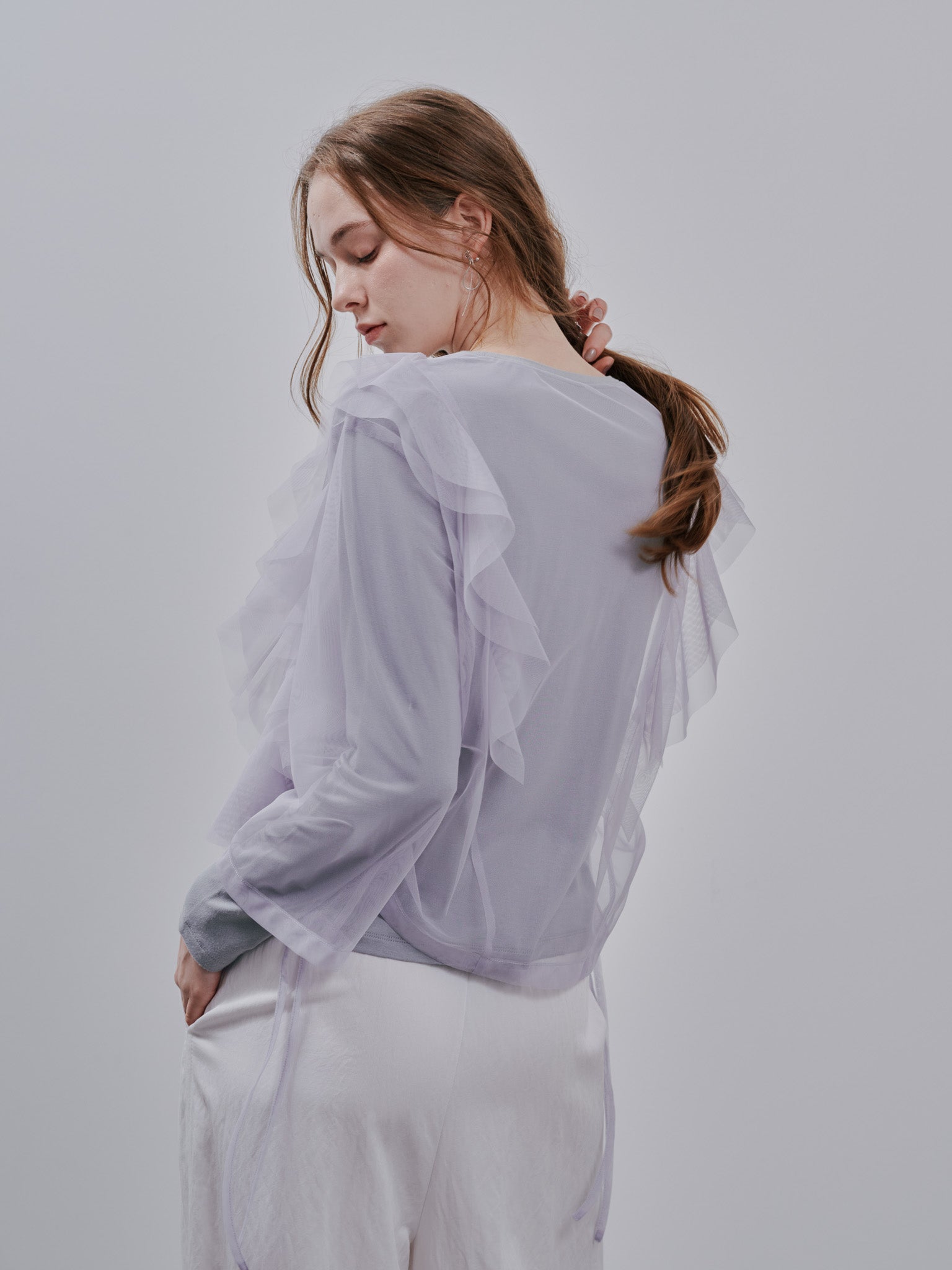 Tulle Tops [603344] gray(79)