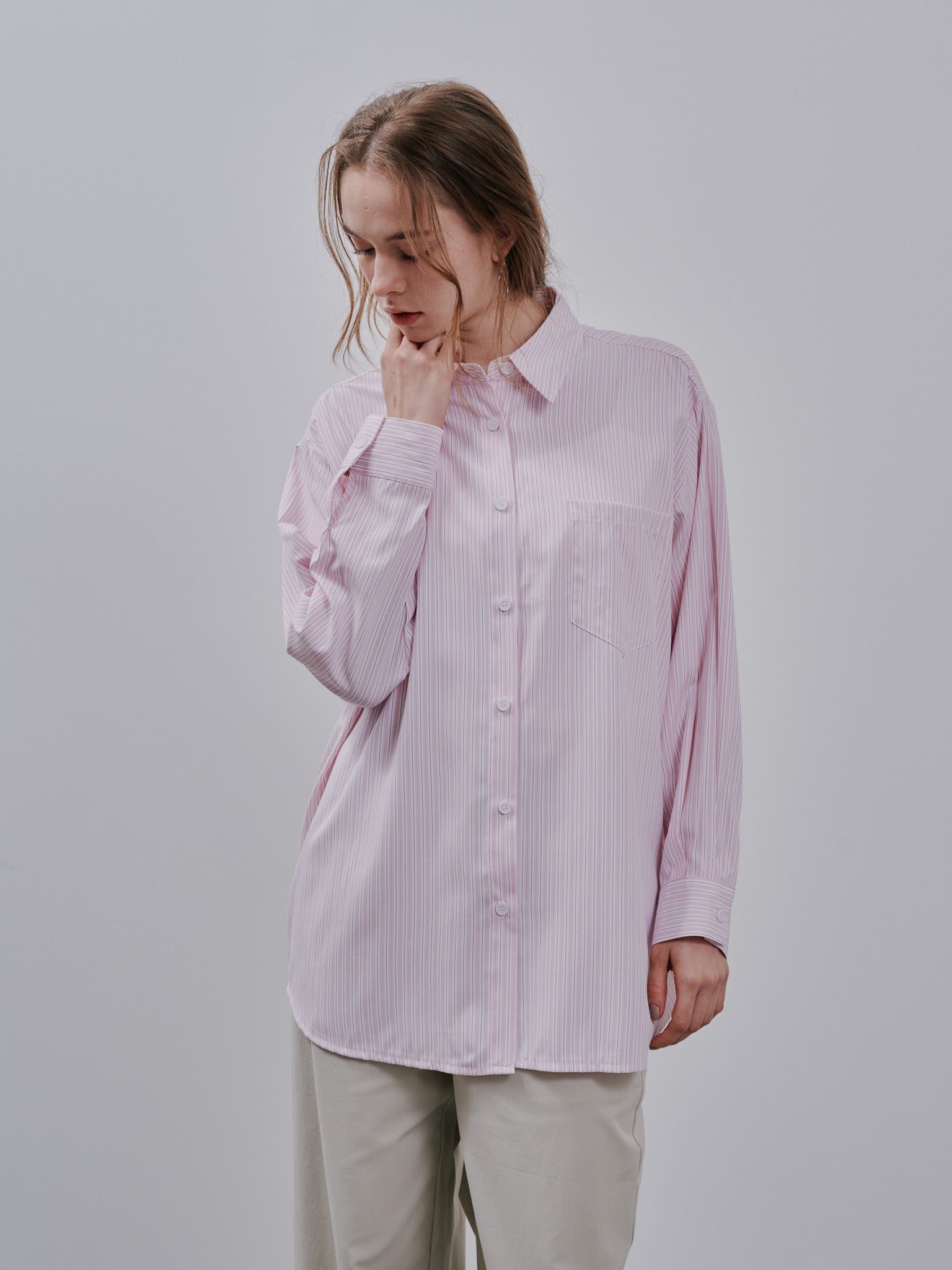 Stripe shirt [603375] pink(20)