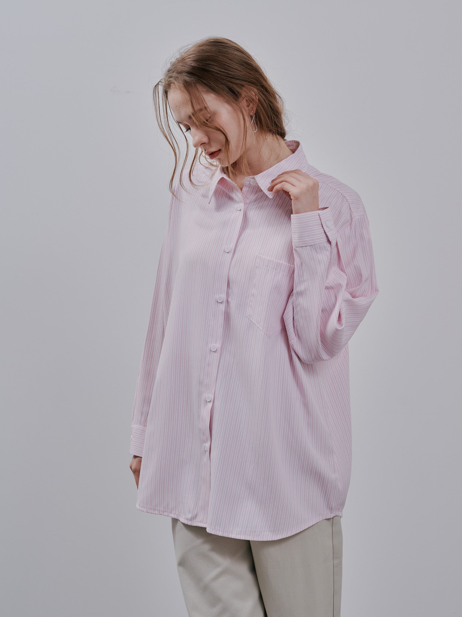 Stripe shirt [603375] pink(20)