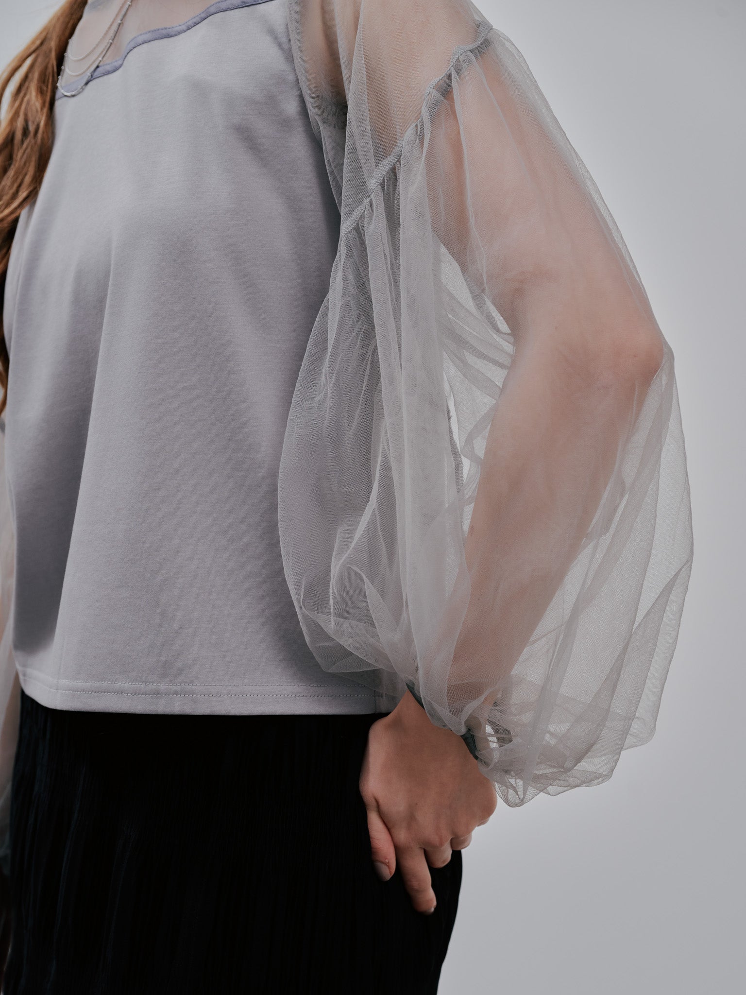Tulle Tops[603360]grey(75)