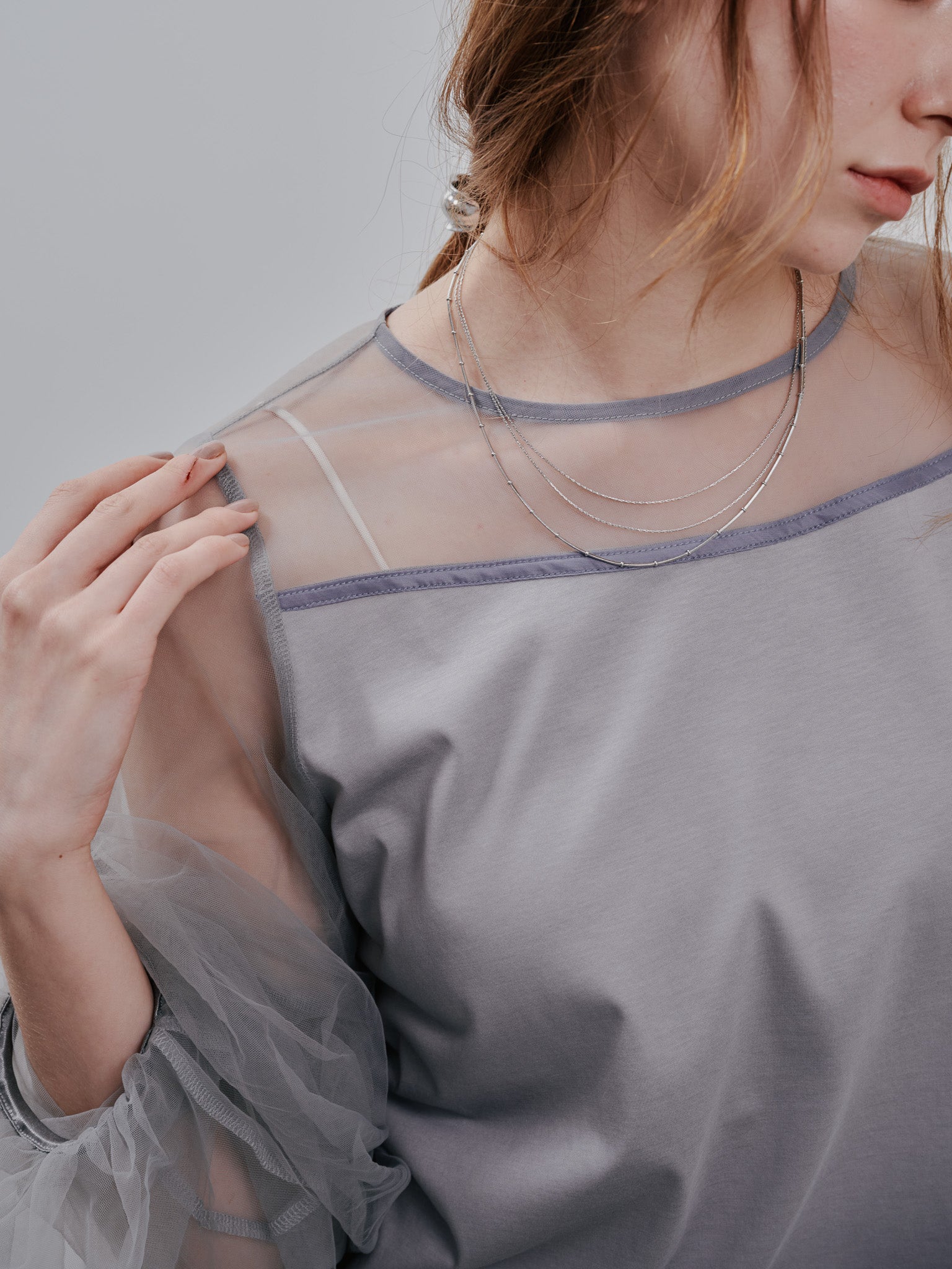 Tulle Tops[603360]grey(75)