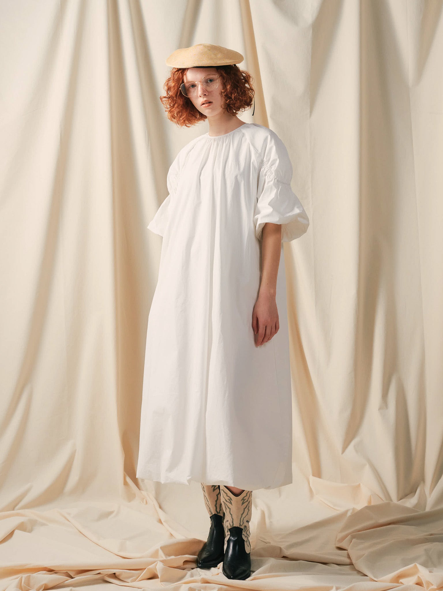 Balloon Silhouette Dress [603396]off(01)