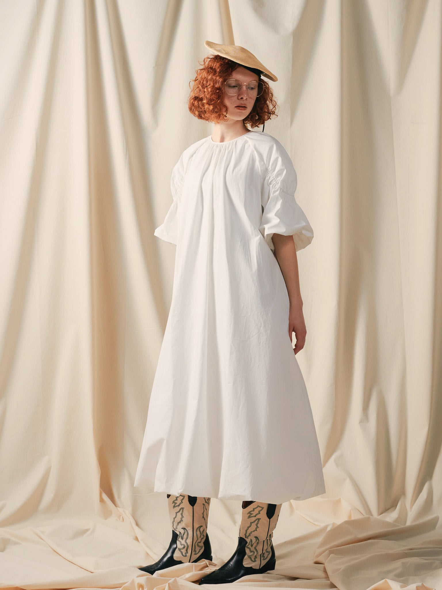 Balloon Silhouette Dress [603396]off(01)