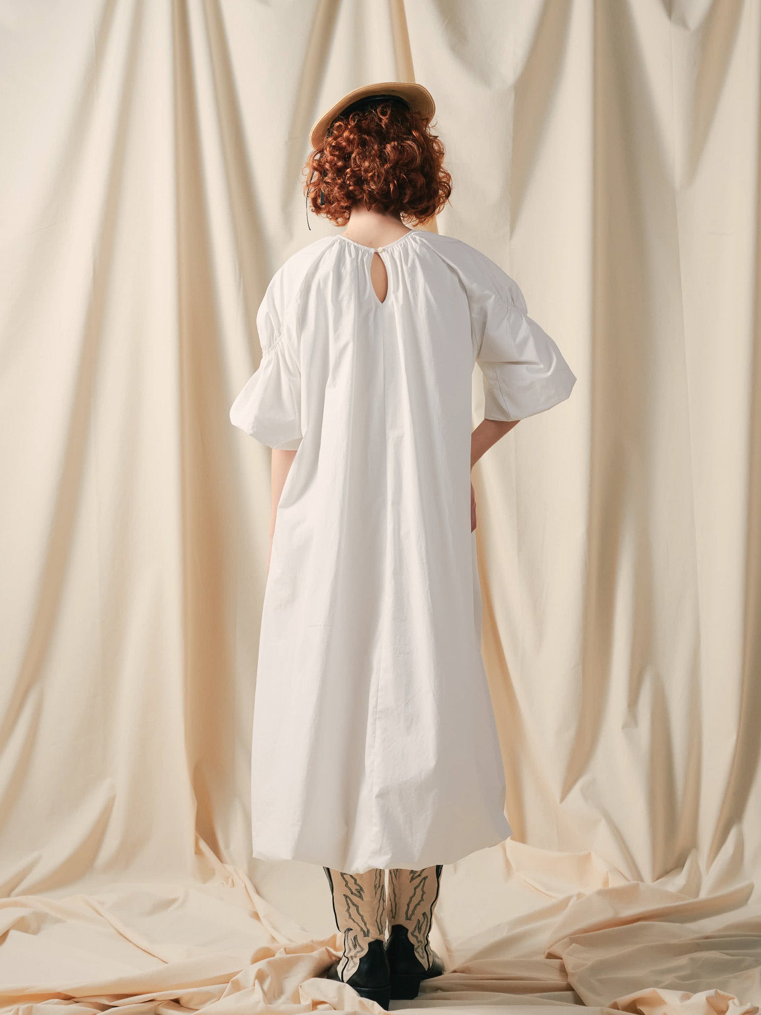 Balloon Silhouette Dress [603396]off(01)