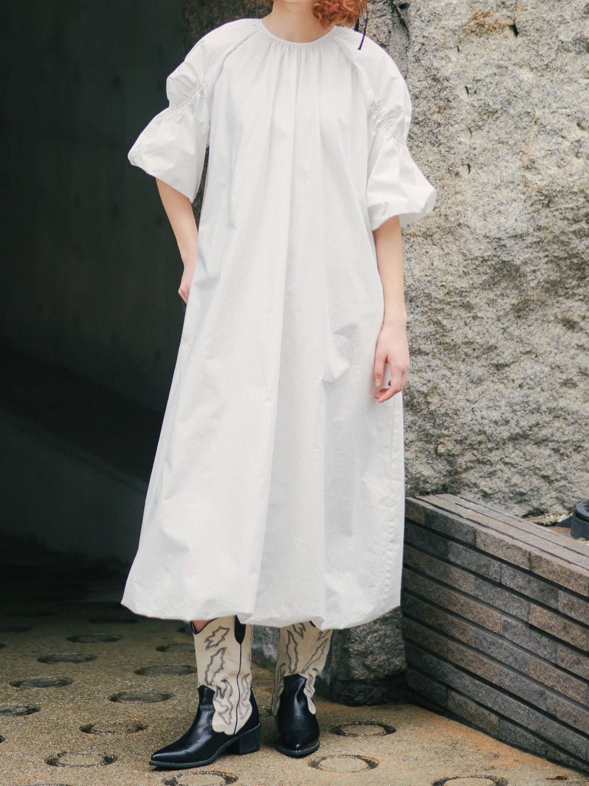 Balloon Silhouette Dress [603396]off(01)