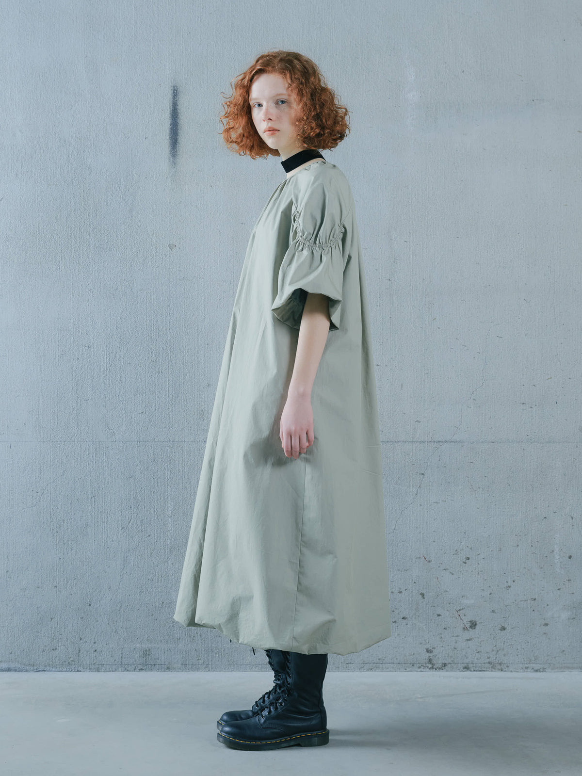 Balloon Silhouette Dress [603396]light khaki(67)