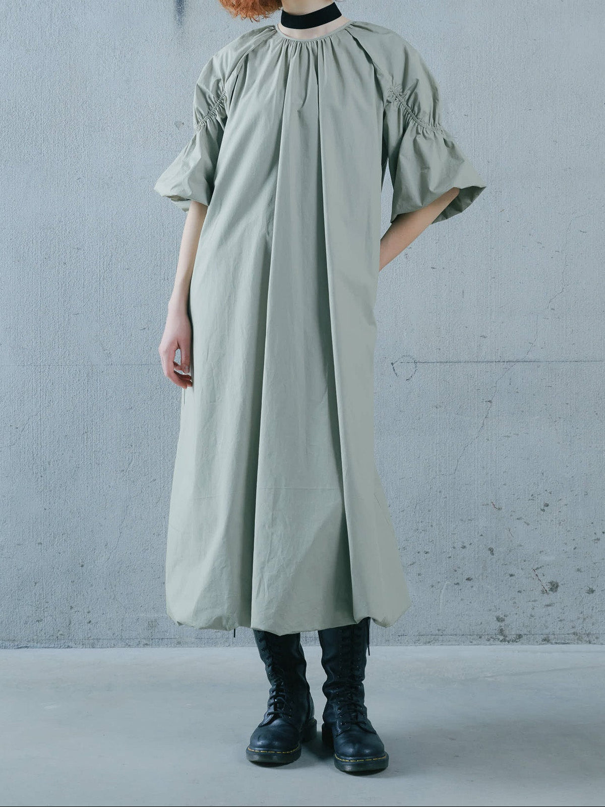 Balloon Silhouette Dress [603396]light khaki(67)