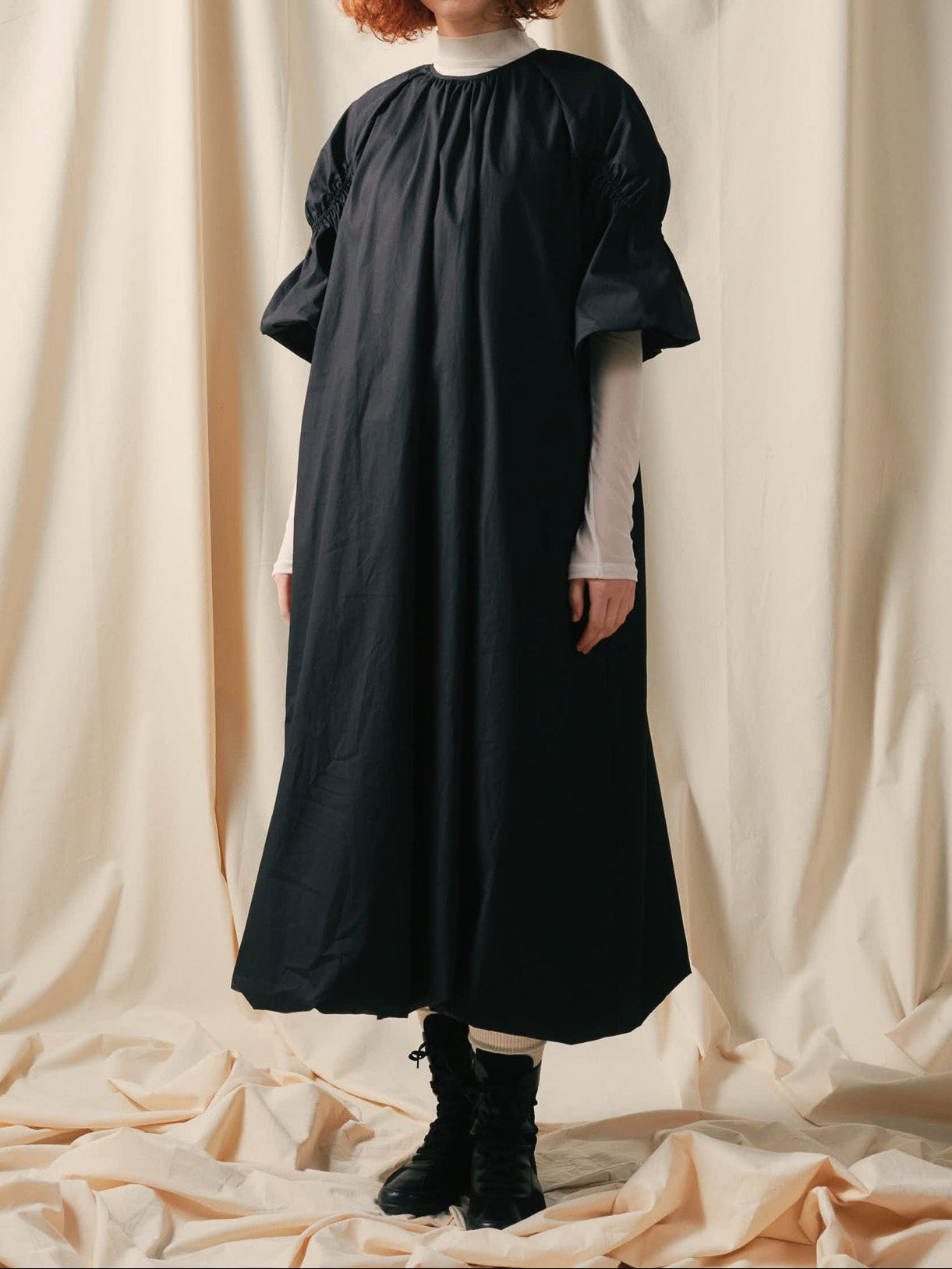 Balloon Silhouette Dress [603396]black(99)