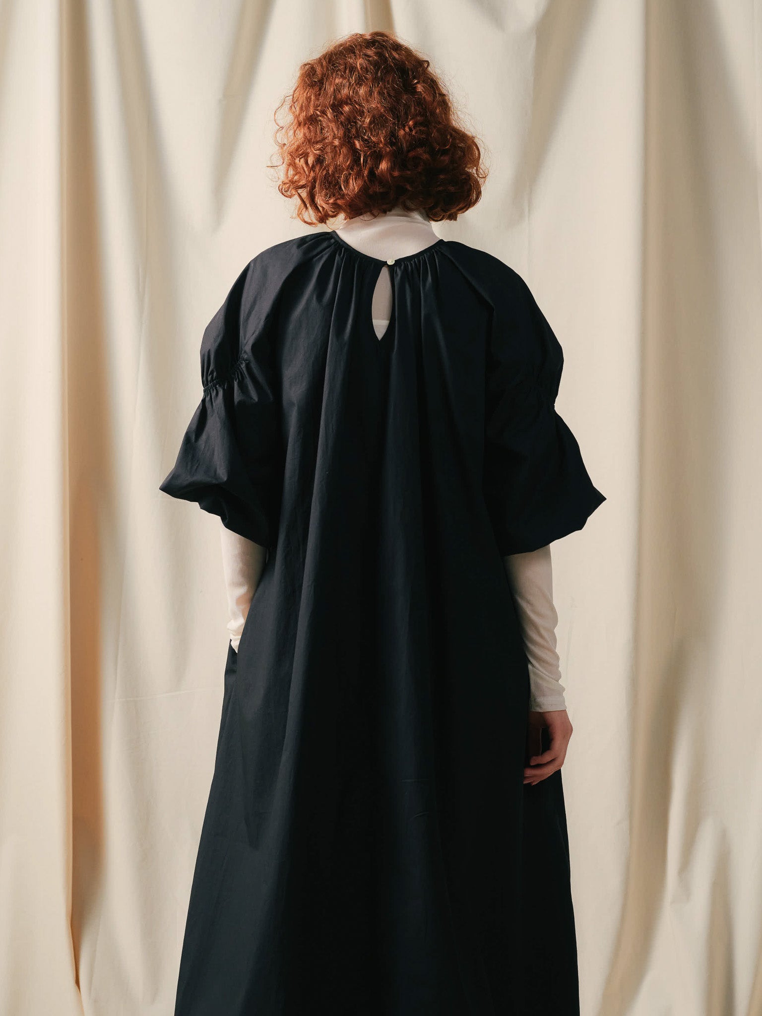 Balloon Silhouette Dress [603396]black(99)