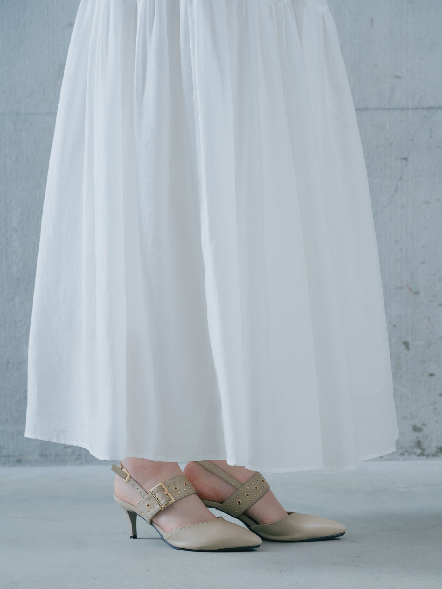 Gather Tiered Skirt [603398] off(01)