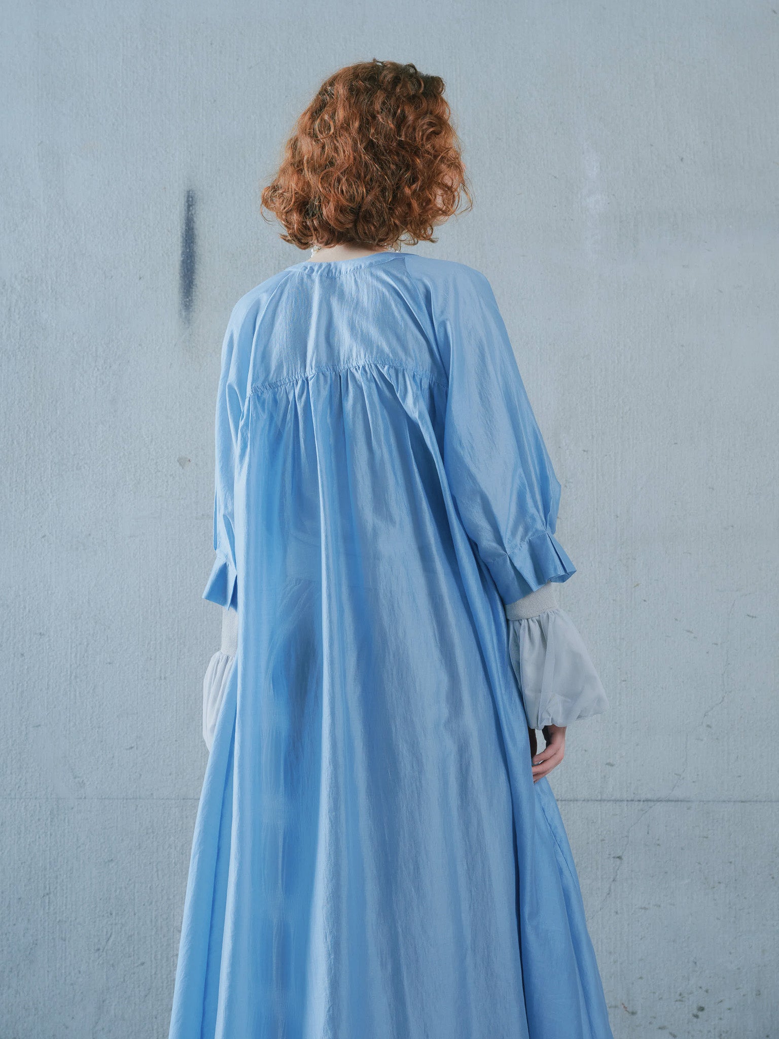 Sleeve Tuck Dress [603397] blue(40)