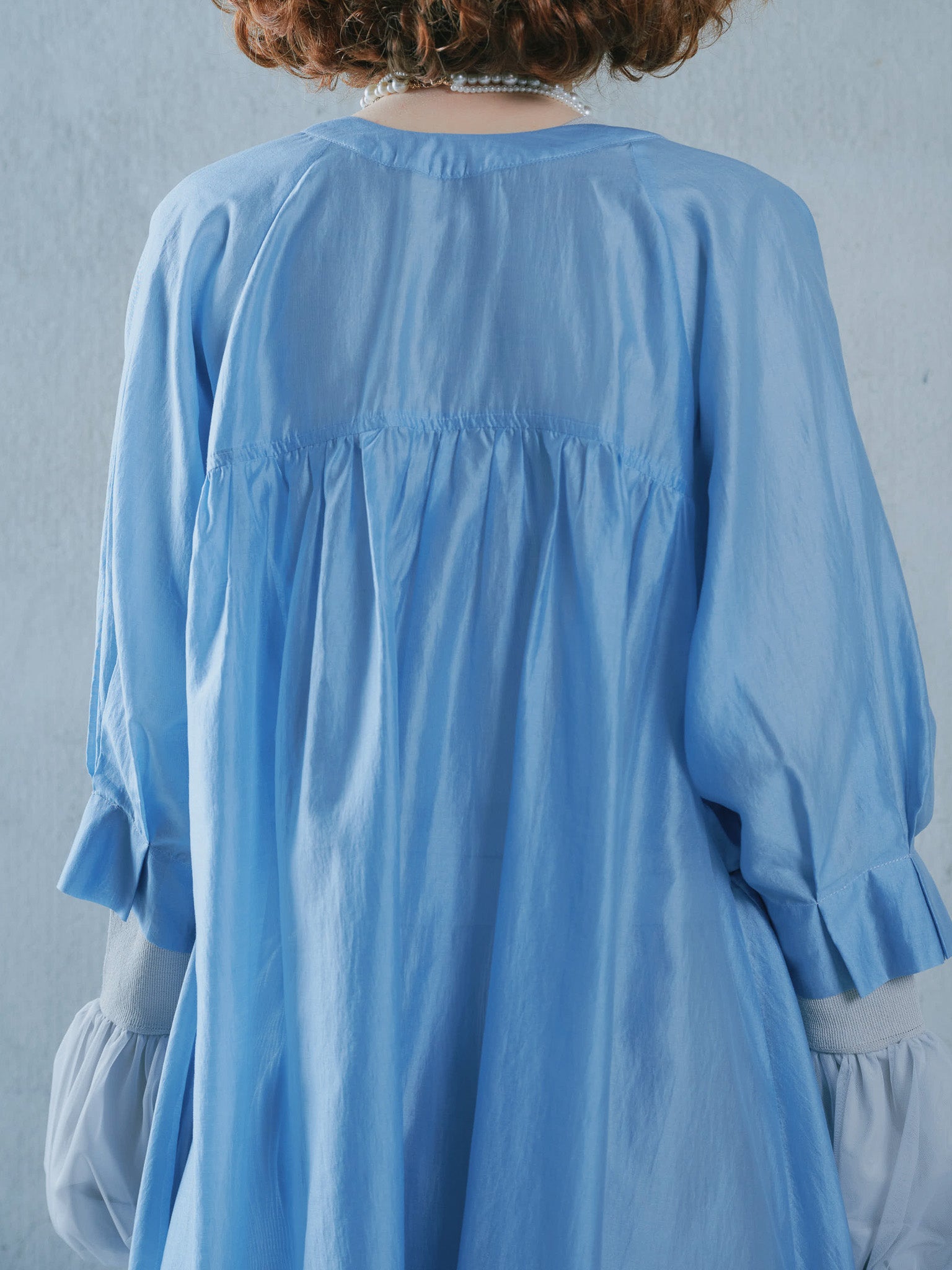 Sleeve Tuck Dress [603397] blue(40)