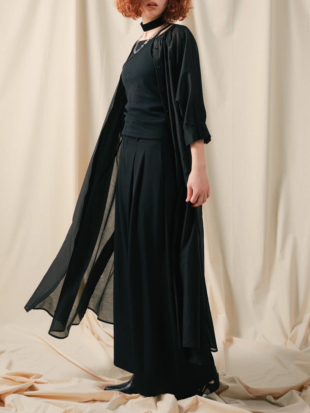 Sleeve Tuck Dress [603397] black(99)