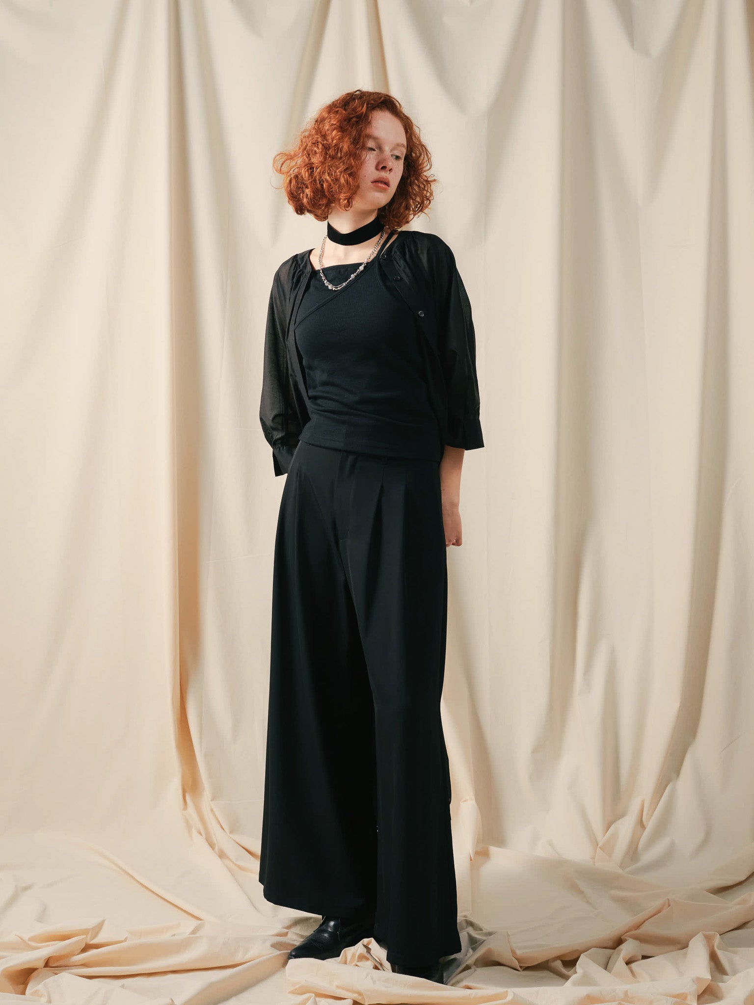Sleeve Tuck Dress [603397] black(99)