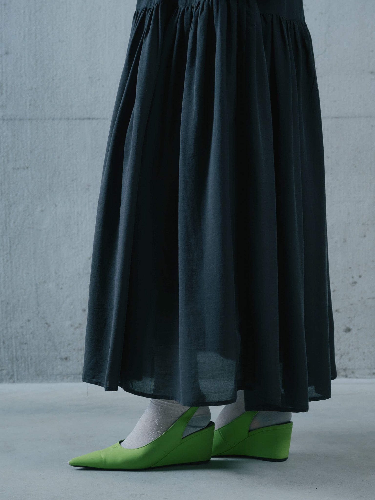 Gather Tiered Skirt [603398] black(99)