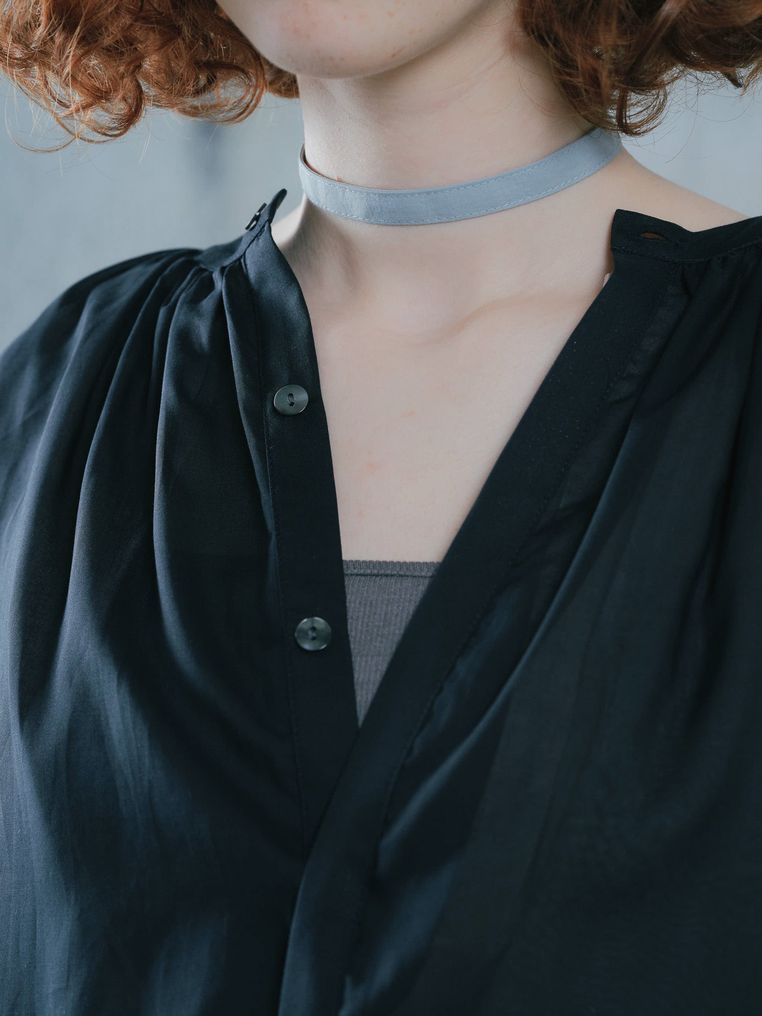 2way Sheer Blouse [603391] black(99)