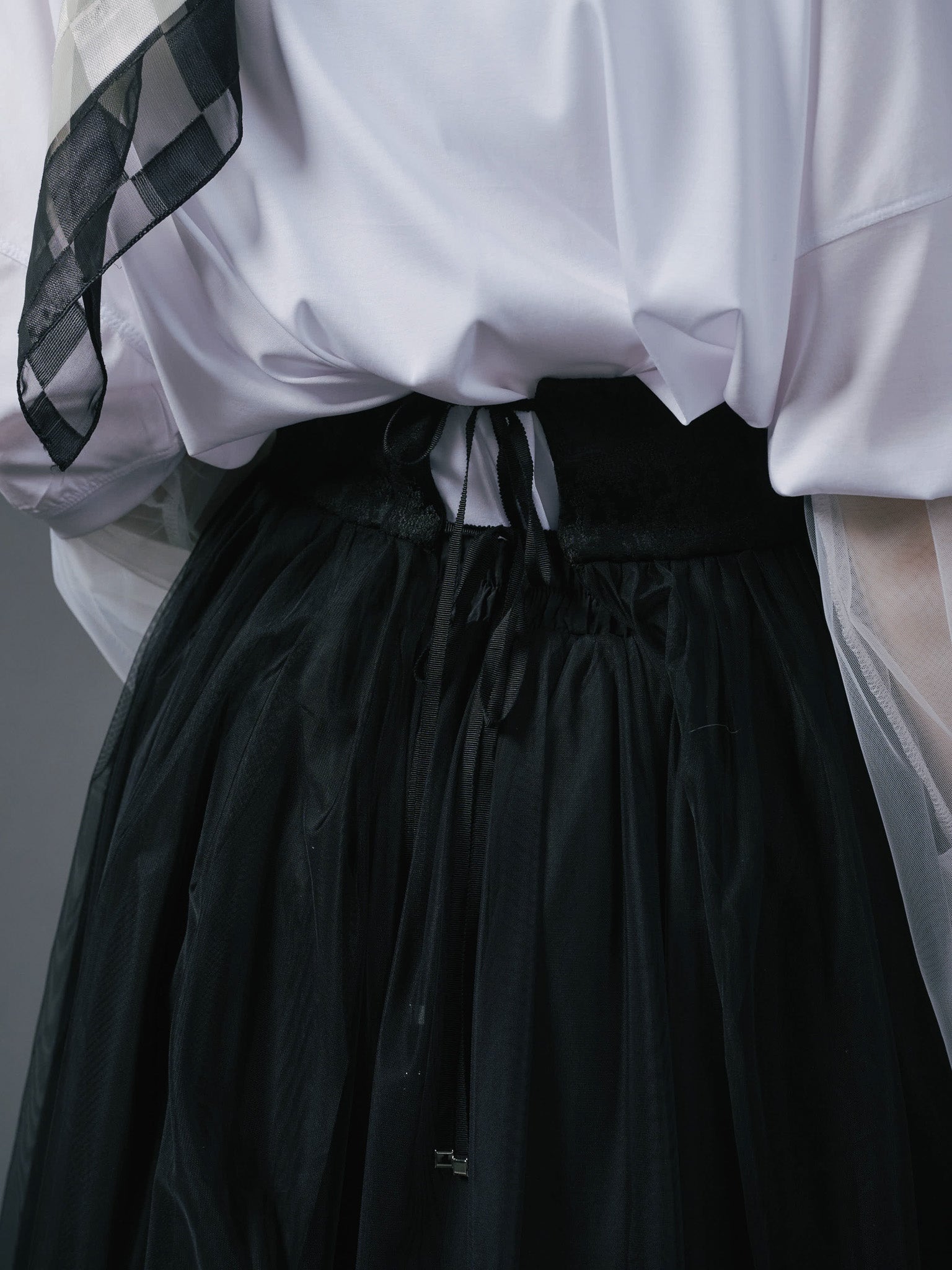 Jacquard × Tulle Skirt [603390] black(99)