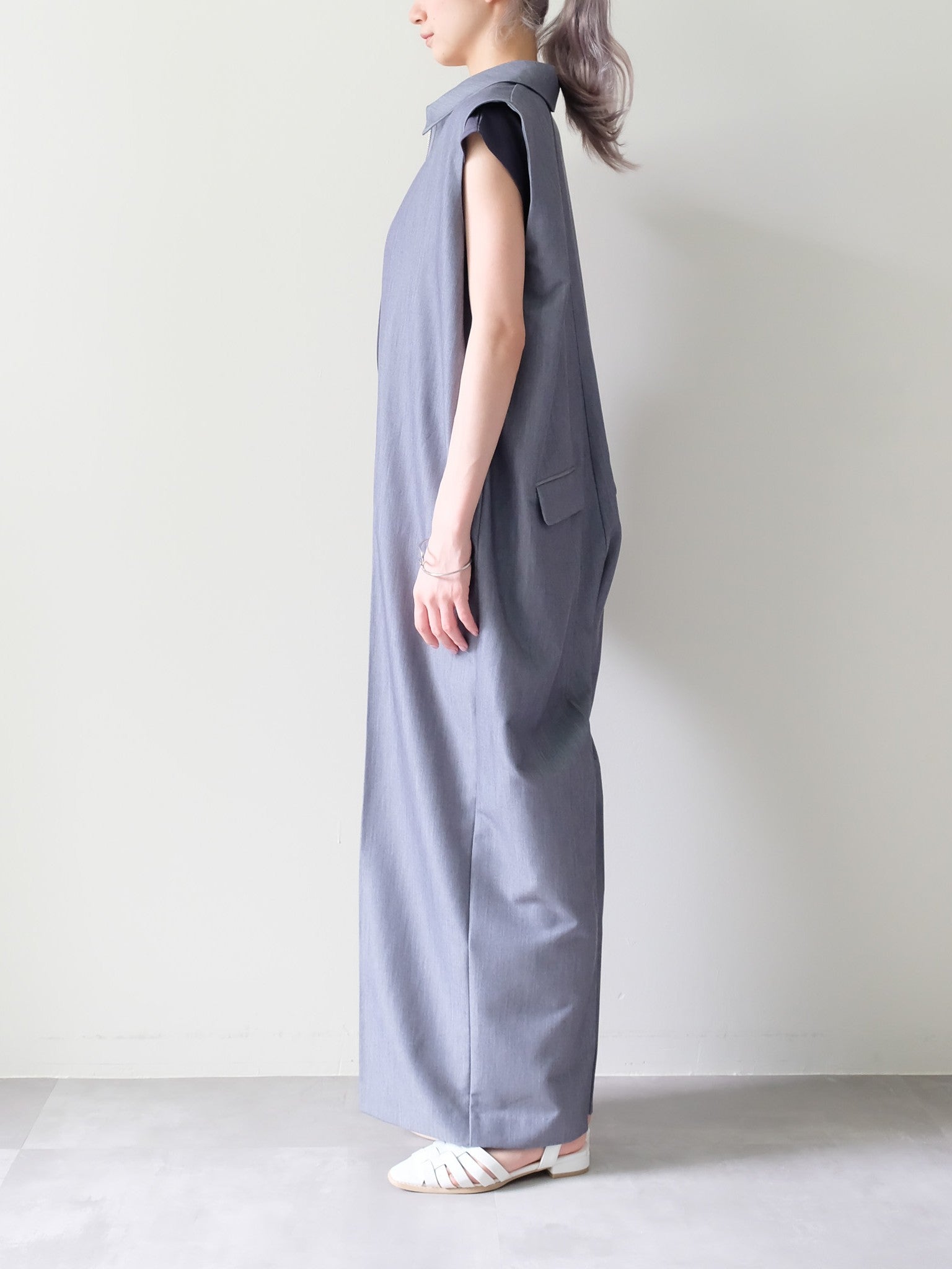 Front Zip All-in-one(フロントジップオールインワン)[601536]gray