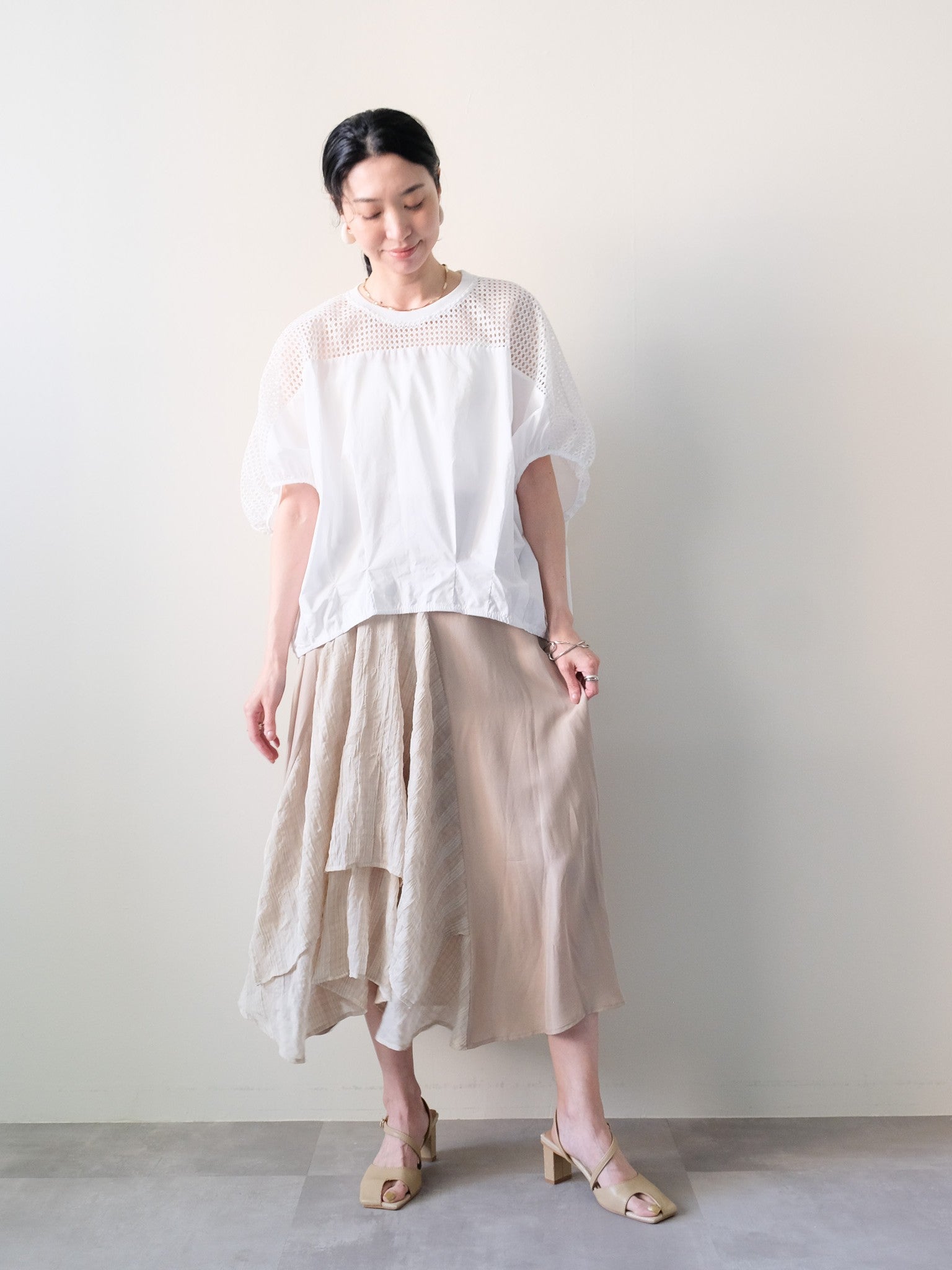 Asymmetry Design Skirt(アシメデザインスカート)[601571]beige