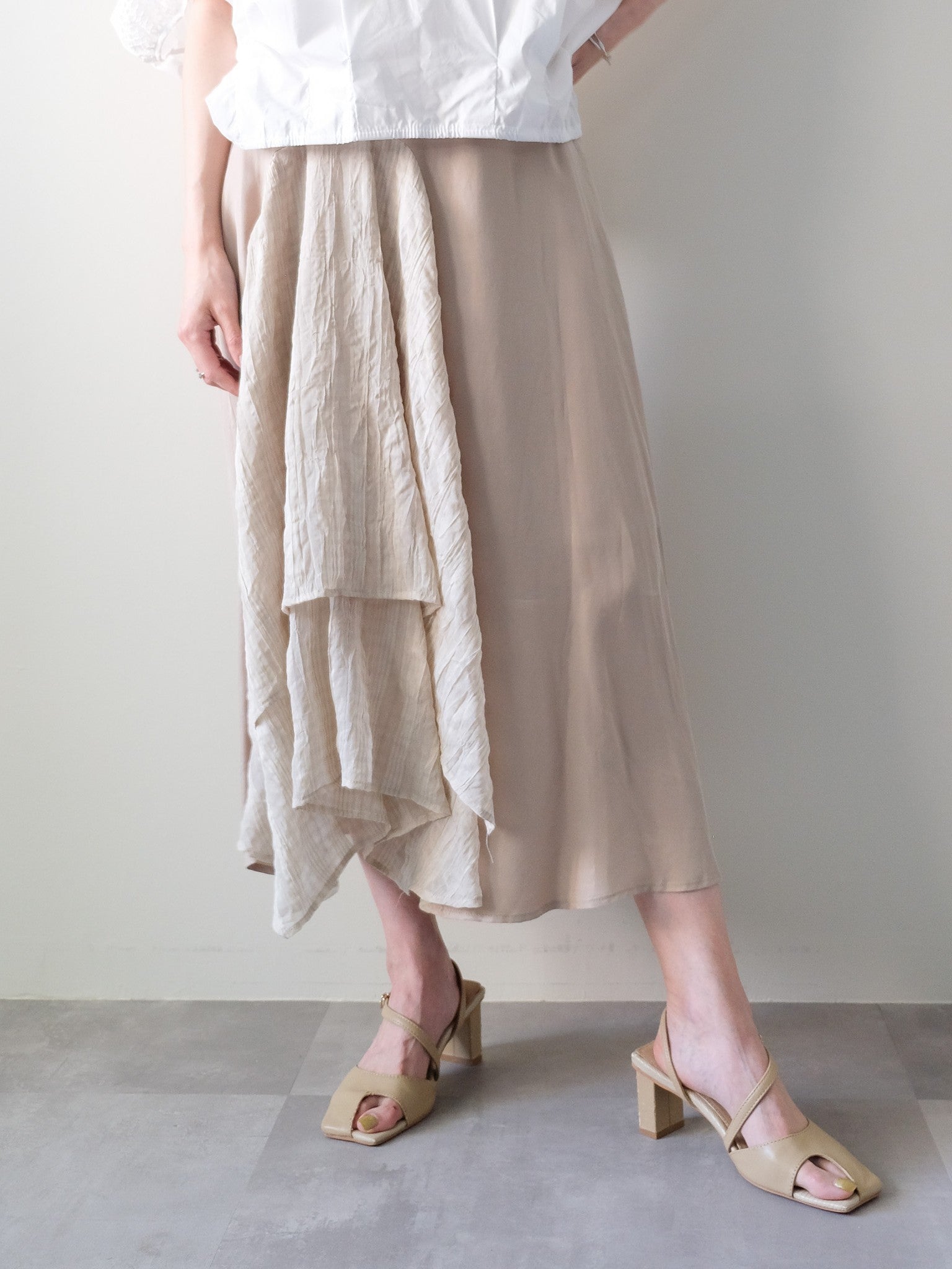 Asymmetry Design Skirt(アシメデザインスカート)[601571]beige