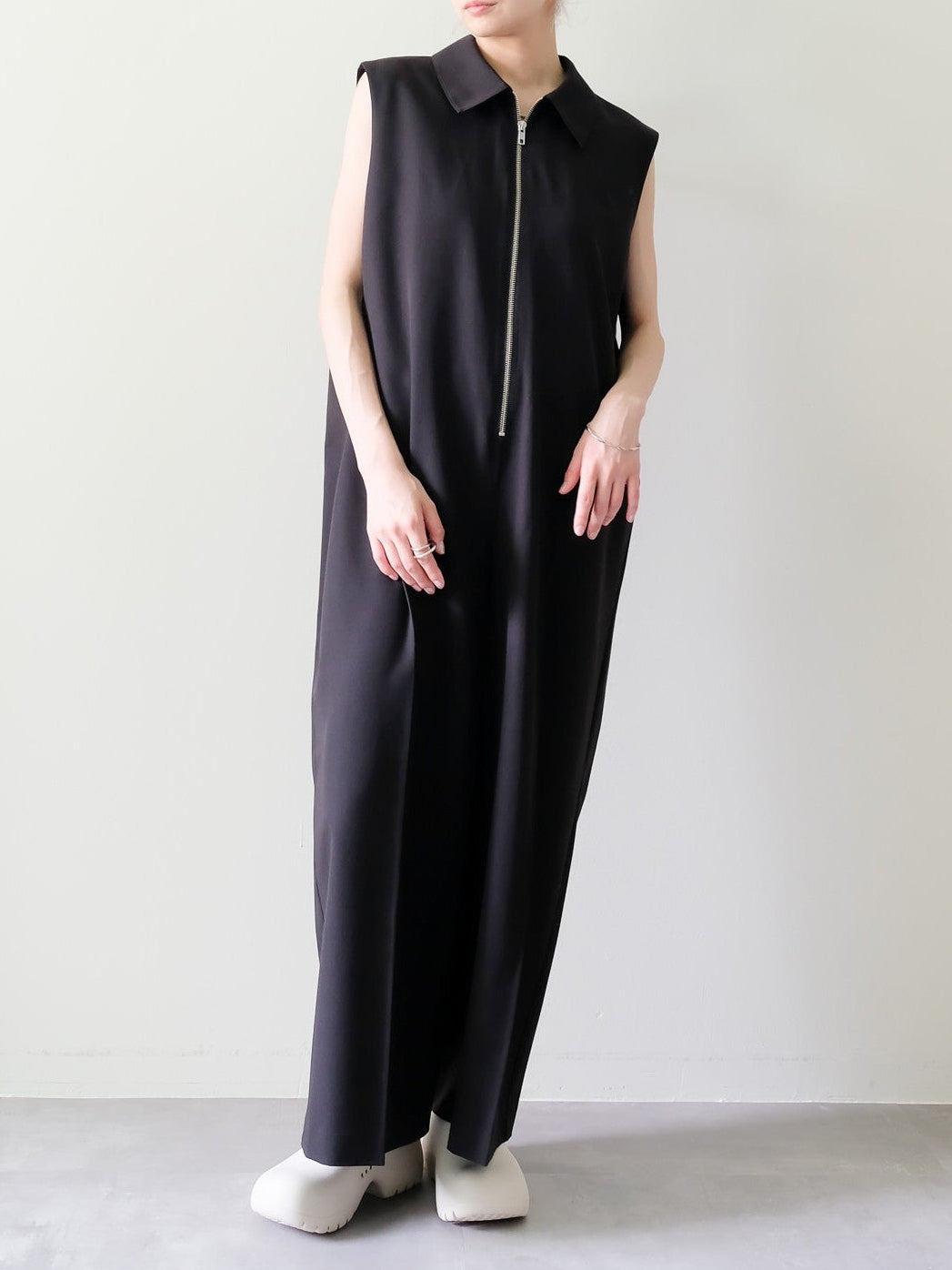 Front Zip All-in-one(フロントジップオールインワン)[601536]black