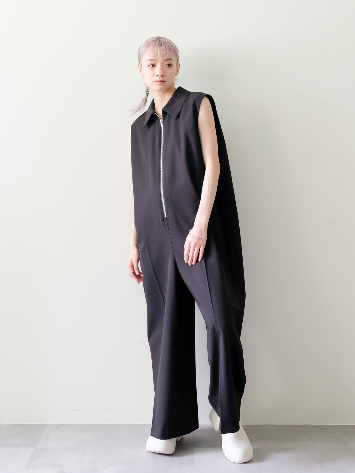 Front Zip All-in-one(フロントジップオールインワン)[601536]black