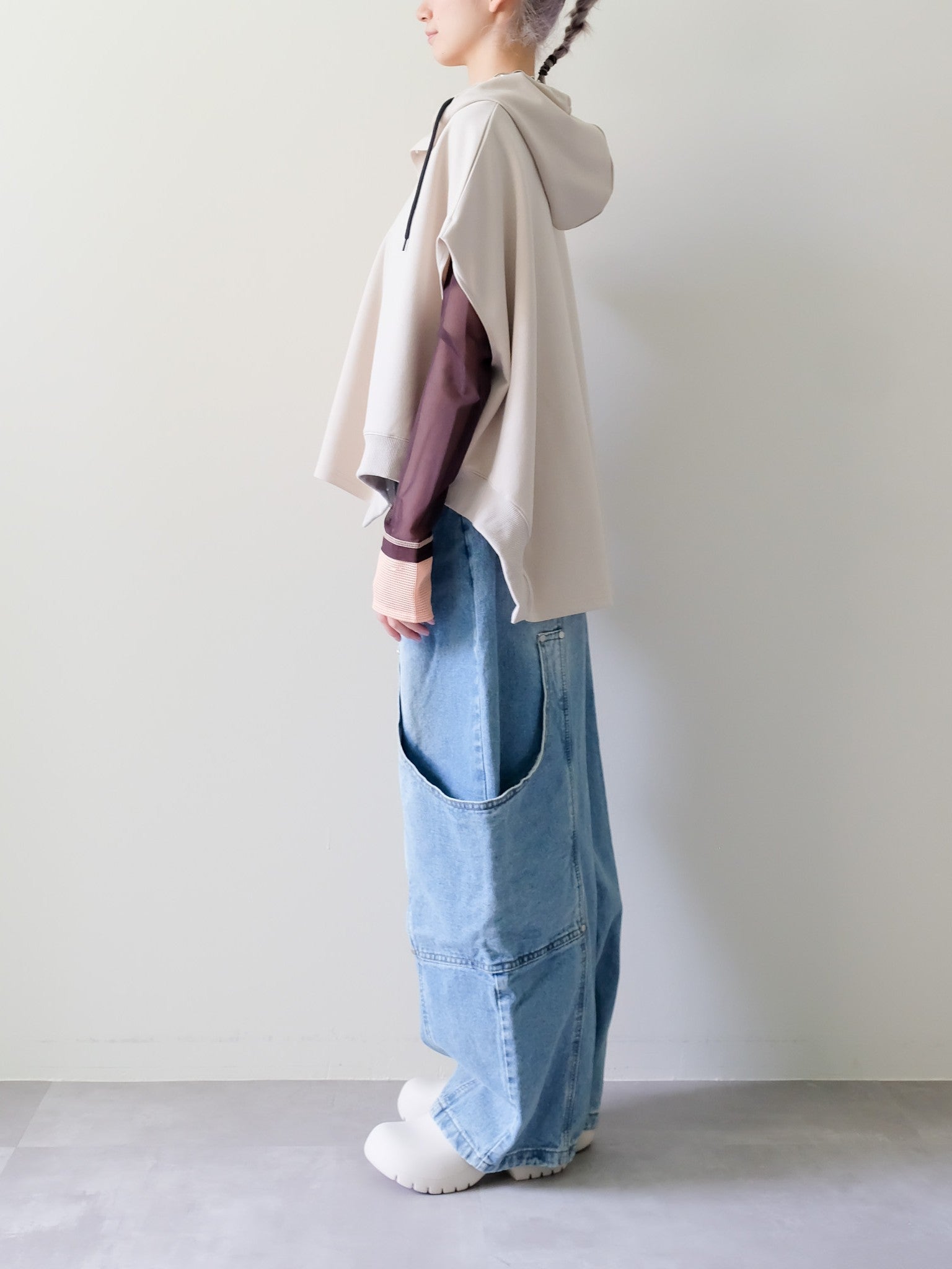 Sleeveless Hoodie Top(ノースリーブフーディー)[601572]light beige
