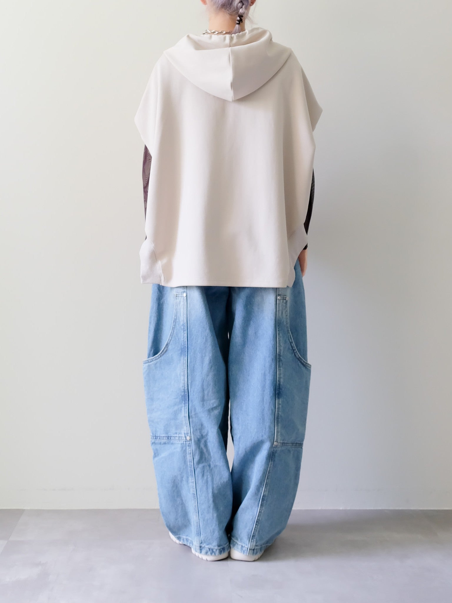 Sleeveless Hoodie Top(ノースリーブフーディー)[601572]light beige
