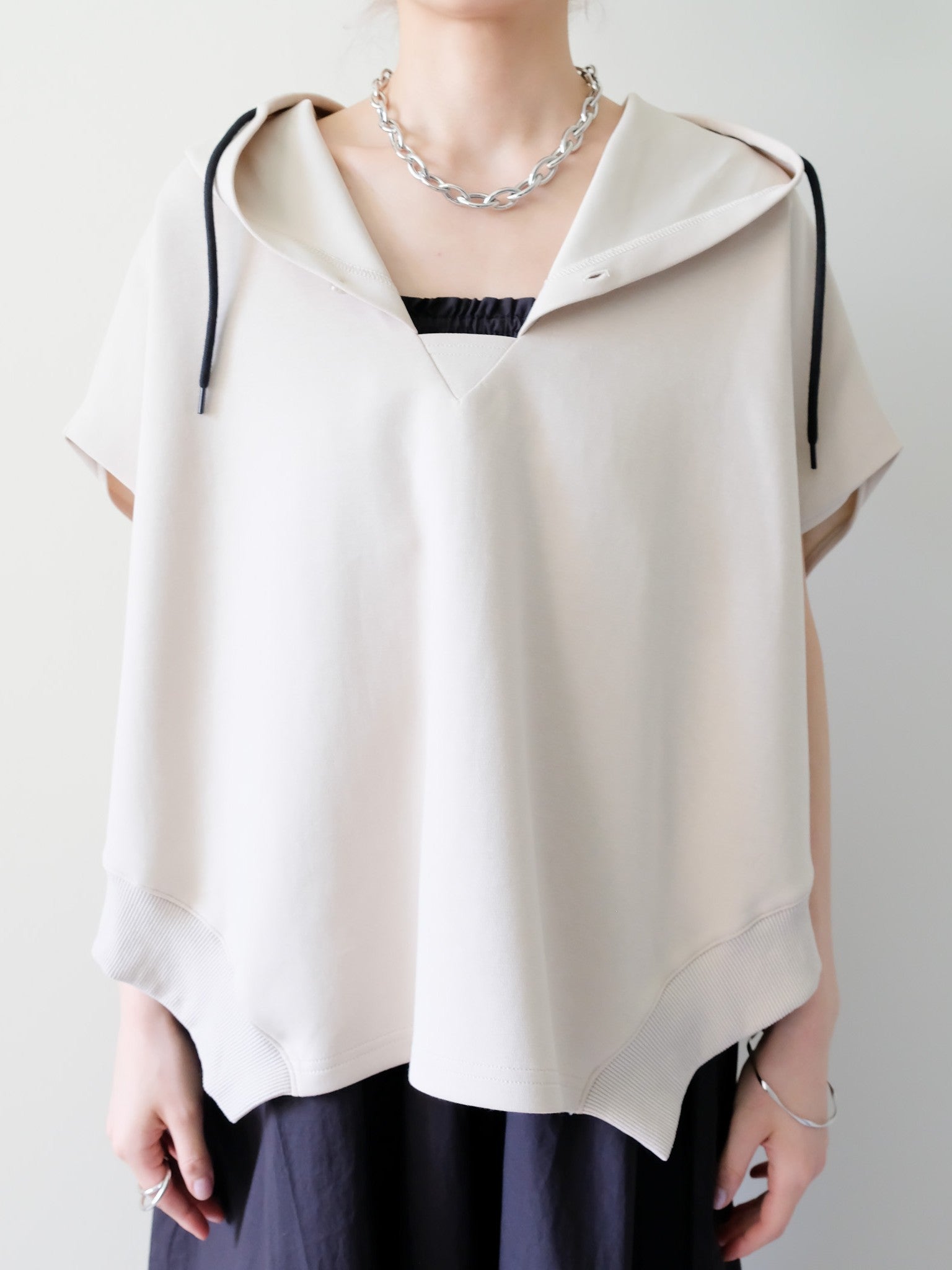 Sleeveless Hoodie Top(ノースリーブフーディー)[601572]light beige