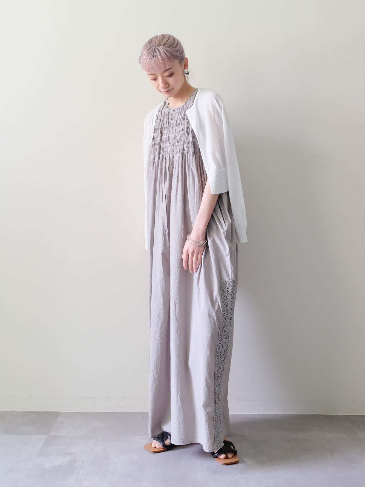 Side Lace All-in-One(サイドレースオールインワン)[601552]khaki