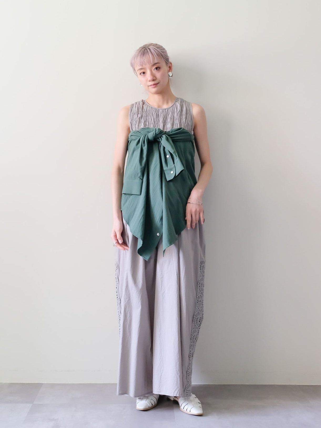 Side Lace All-in-One(サイドレースオールインワン)[601552]khaki