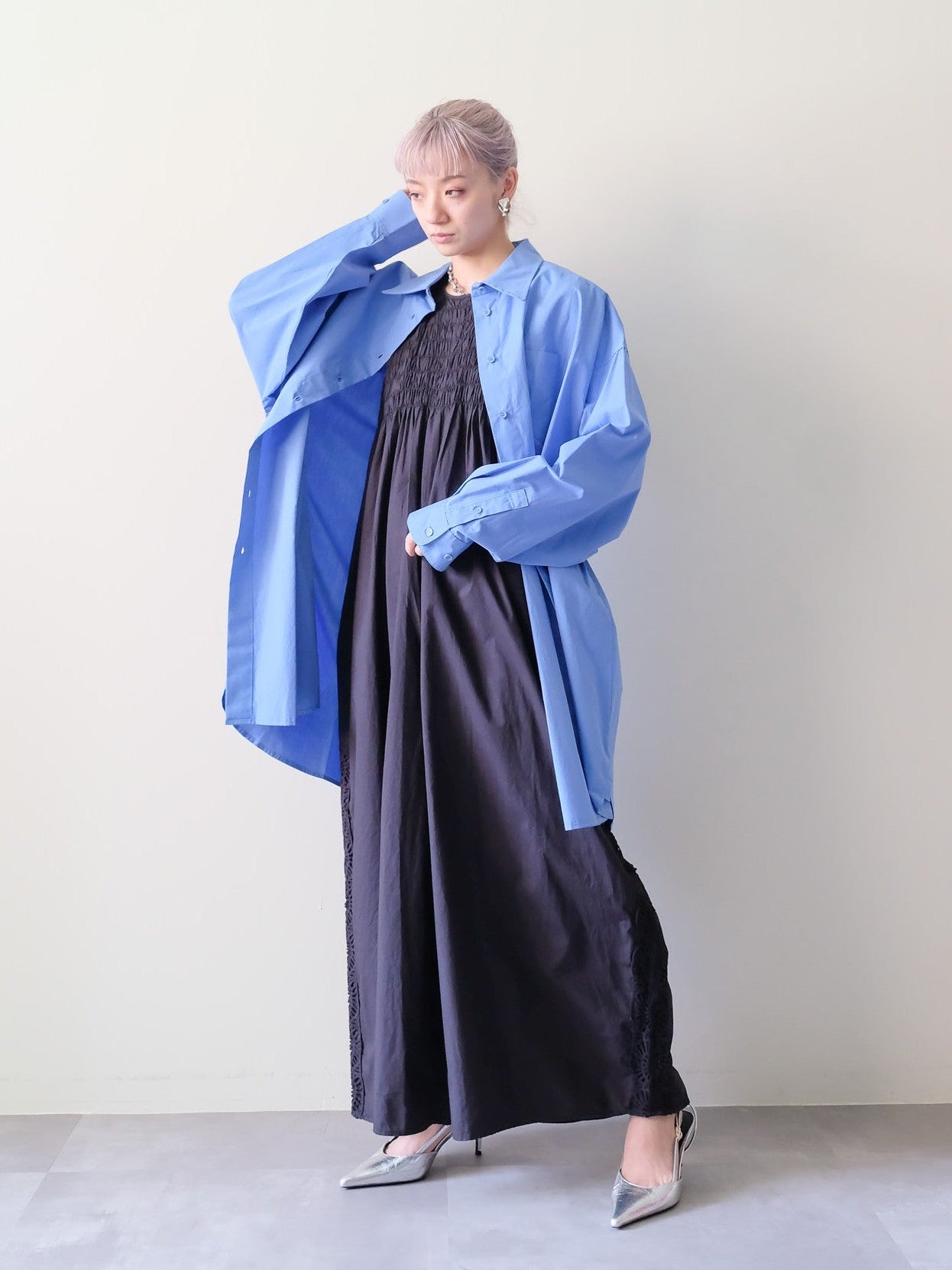Oversized Shirt(オーバーサイズシャツ)[601551]blue
