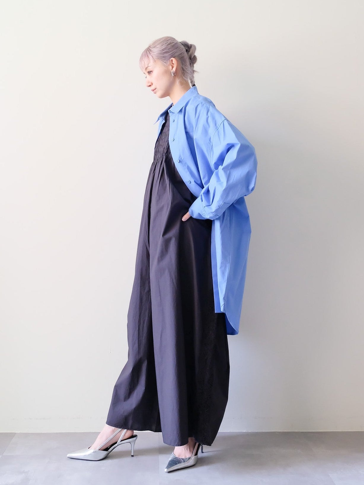 Oversized Shirt(オーバーサイズシャツ)[601551]blue