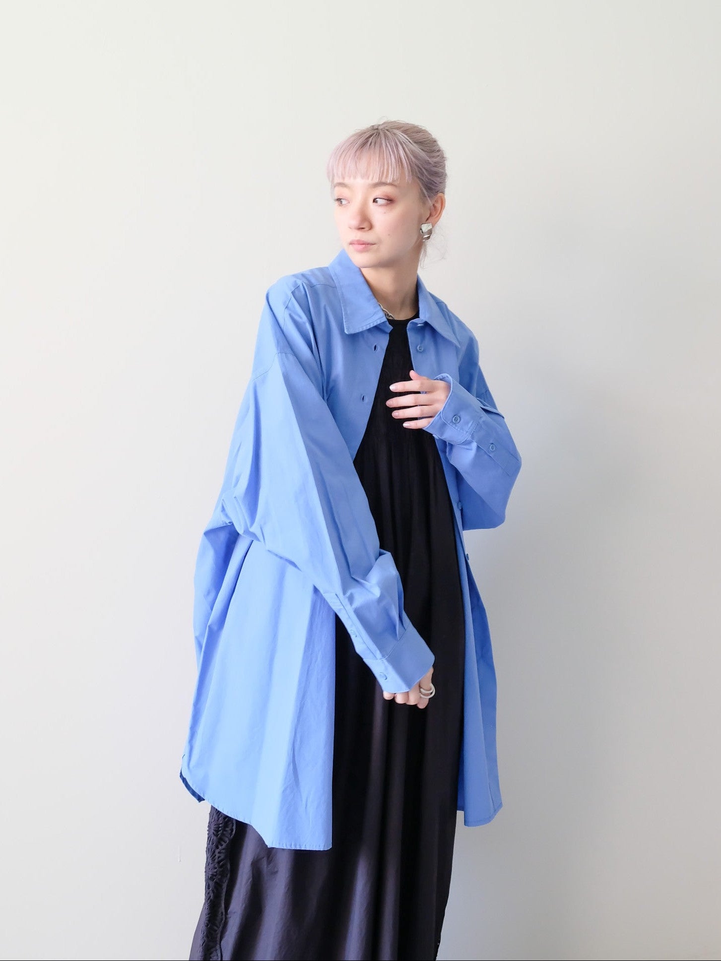 Oversized Shirt(オーバーサイズシャツ)[601551]blue