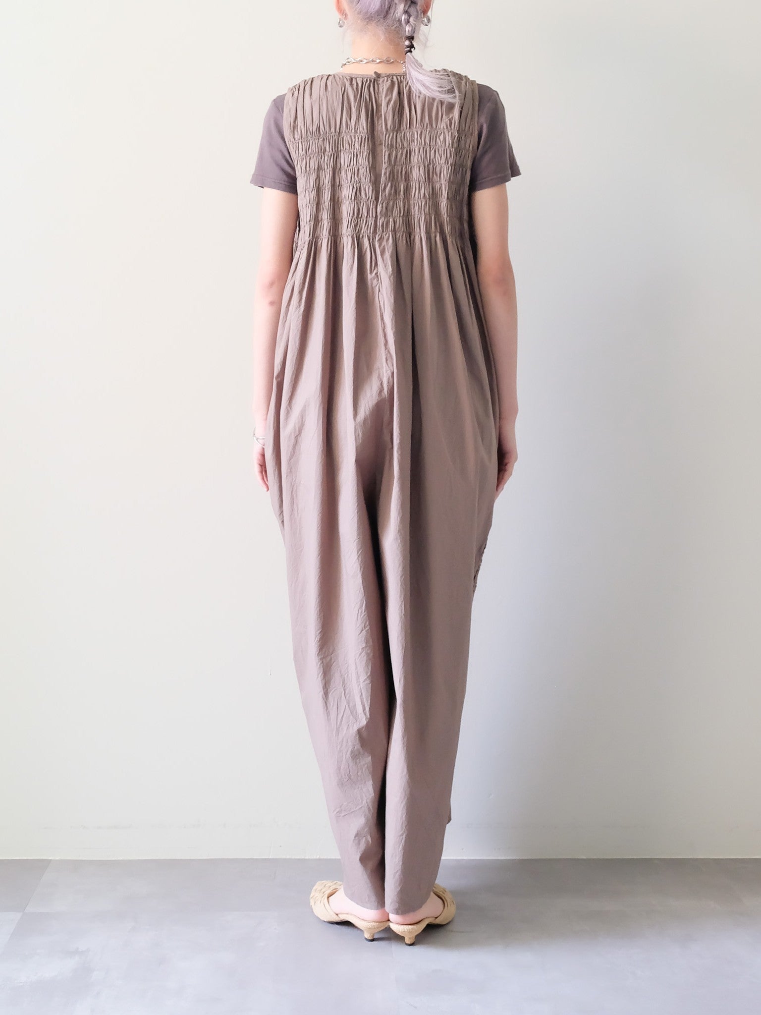 Side Lace All-in-One(サイドレースオールインワン)[601552]brown