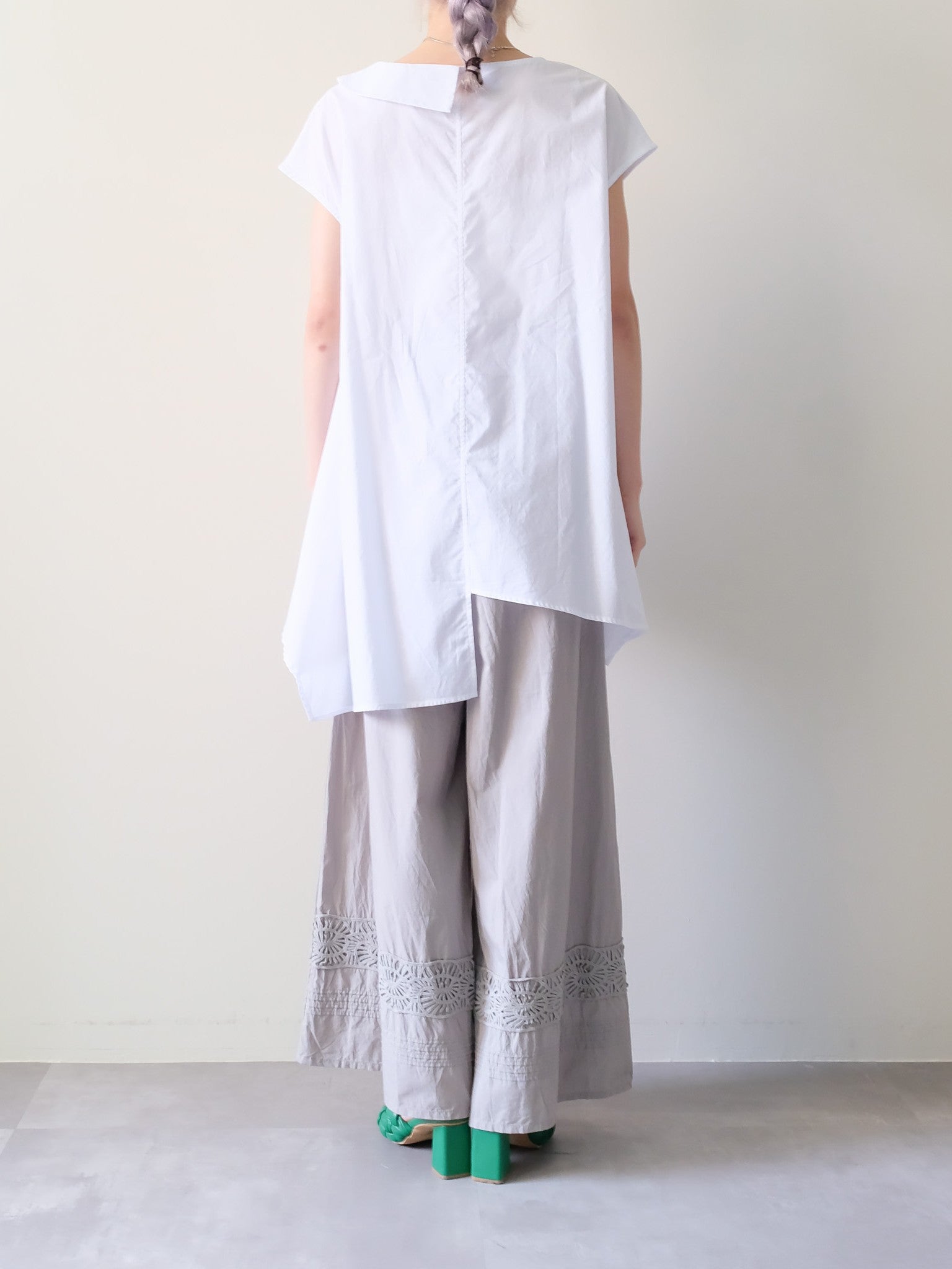 Lace Shirring Pants(レースシャーリングパンツ)[601553]khaki