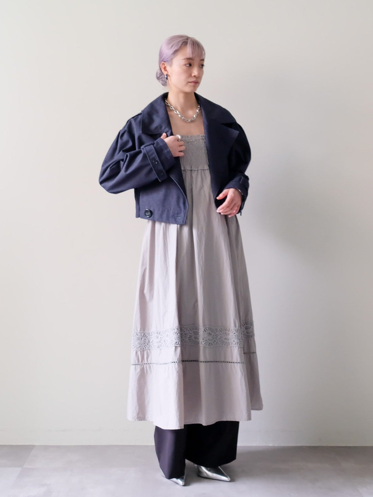 Lace Shirring Skirt(レースシャーリングスカート)[601554]khaki
