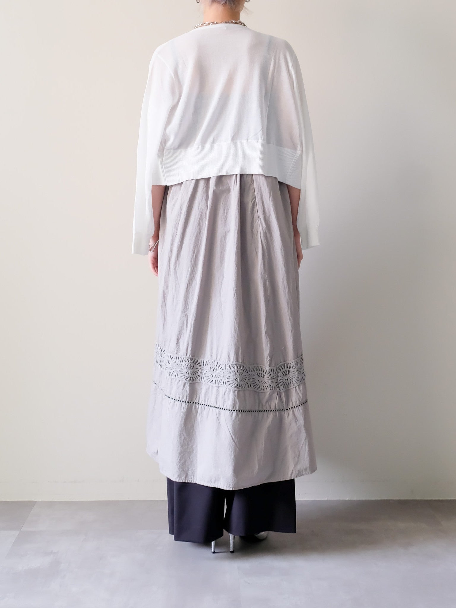 Lace Shirring Skirt(レースシャーリングスカート)[601554]khaki