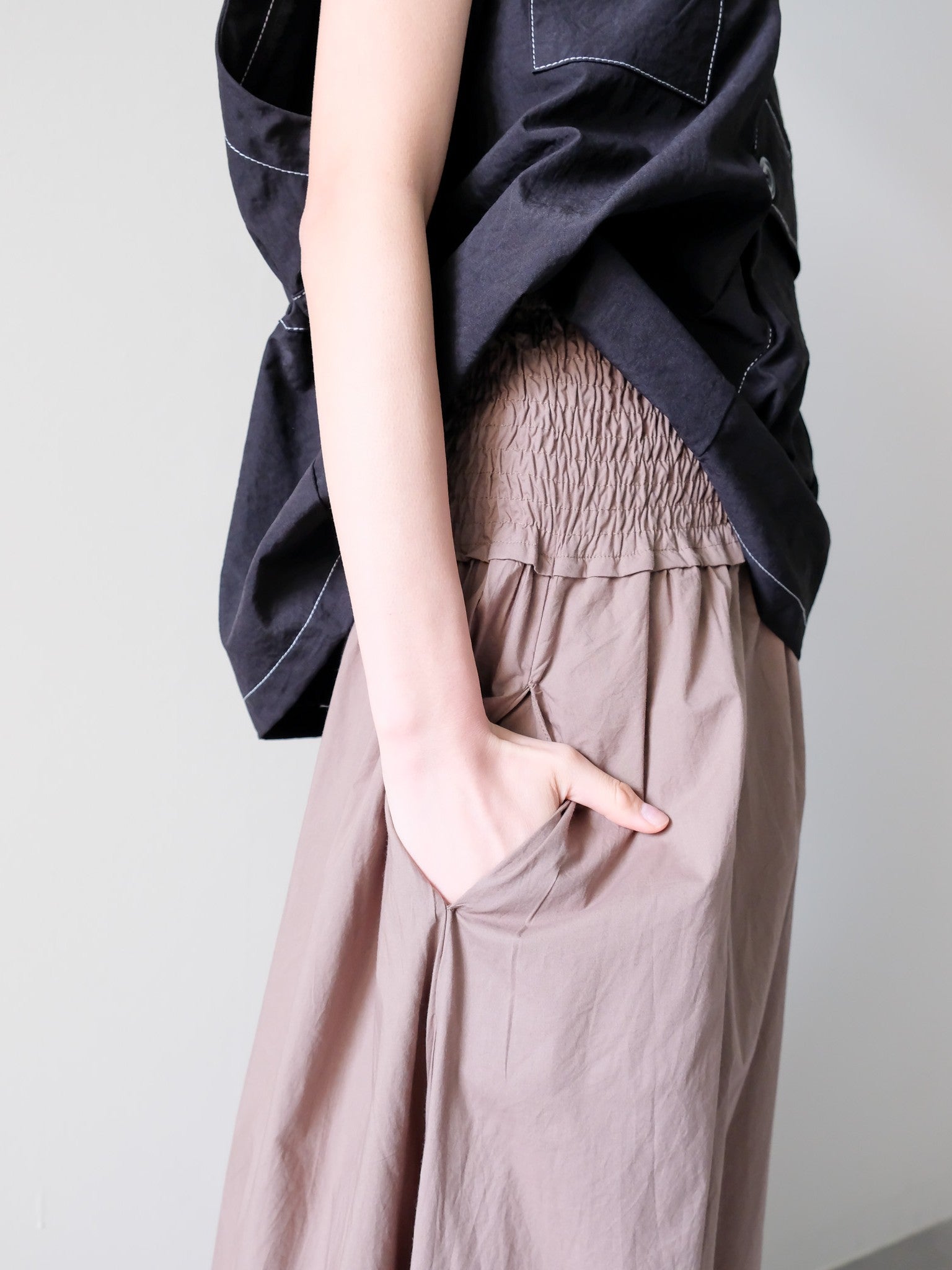 Lace Shirring Skirt(レースシャーリングスカート)[601554]brown