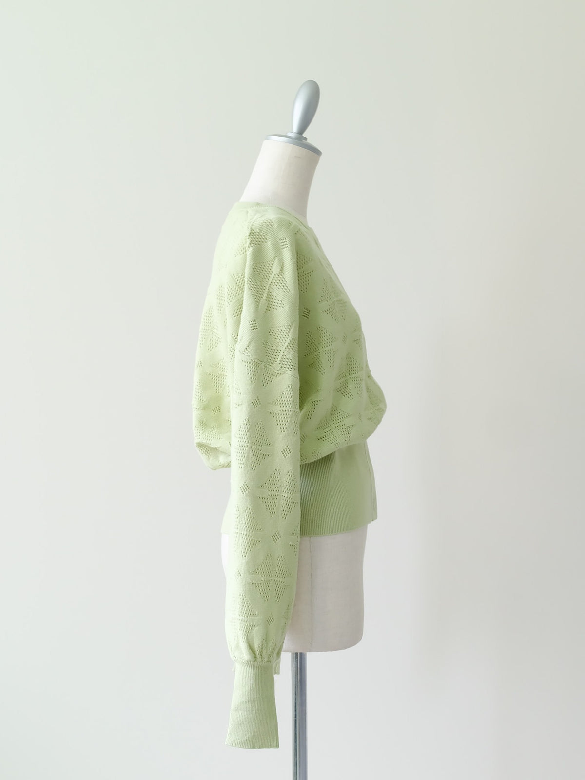 Flower Jacquard Knit Top(フラワージャガードニットトップス)[601535]green