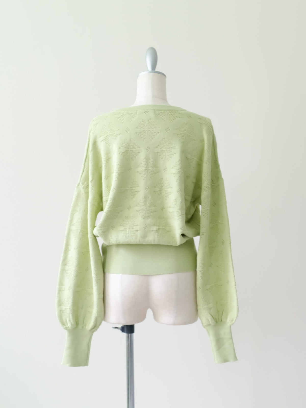 Flower Jacquard Knit Top(フラワージャガードニットトップス)[601535]green