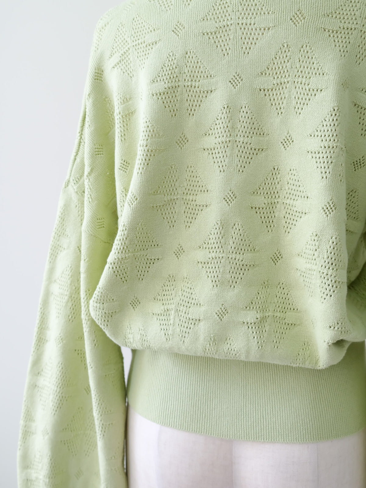 Flower Jacquard Knit Top(フラワージャガードニットトップス)[601535]green