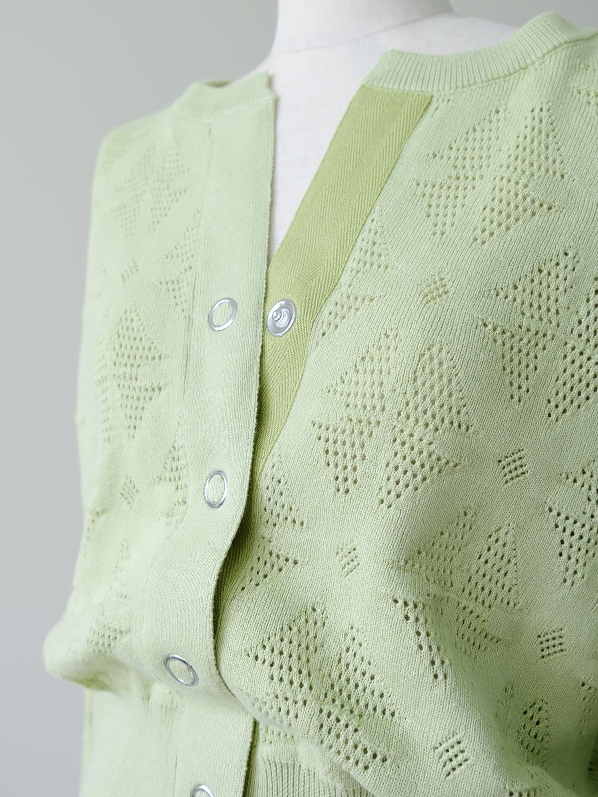 Flower Jacquard Knit Top(フラワージャガードニットトップス)[601535]green